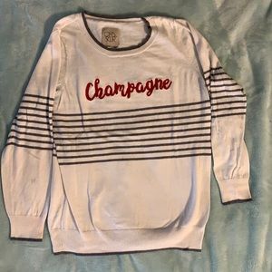 Chaser Brand Champagne Lightweight Sweater